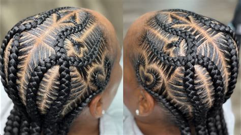 Make sure your hair is moisturized beforehand. . Freestyle stitch braids